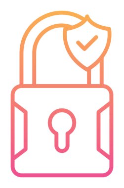 asma kilit web simgesi, vektör illüstrasyonu