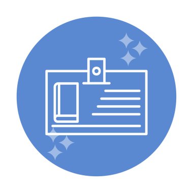 Kütüphane kartı simgesi, vektör illüstrasyonu