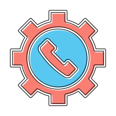 Teknik destek simge vektör çizim                 