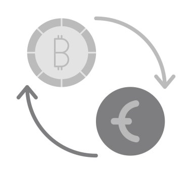 para birimi değişim simgesi, vektör illüstrasyonu