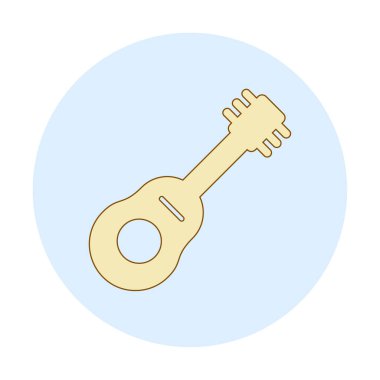 düz yaratıcı gitar resim tasarımı