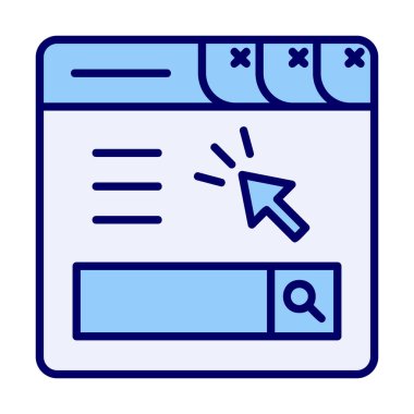 Basit web sayfası simgesi, vektör illüstrasyonu