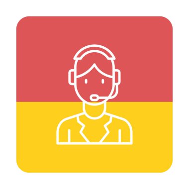 Vektör olarak Müşteri Hizmetleri Ajanı simgesi. logotype