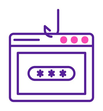 Basit Parola Kopyalama simgesi, vektör illüstrasyonu