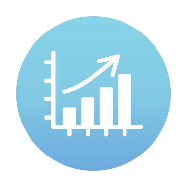 büyüyen grafik, bar grafiği vektör çizimi