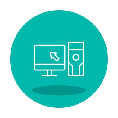 kişisel bilgisayar simgesi, vektör illüstrasyonu basit tasarım