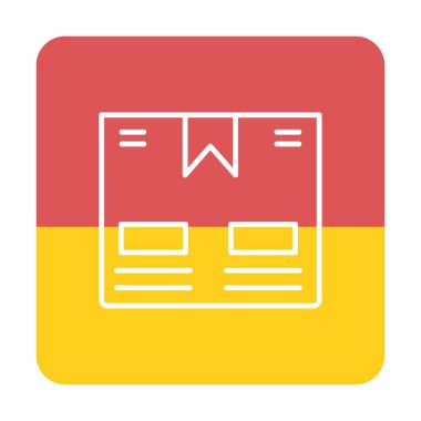 Taşıma Kutusunun vektör illüstrasyonu modern simge                             