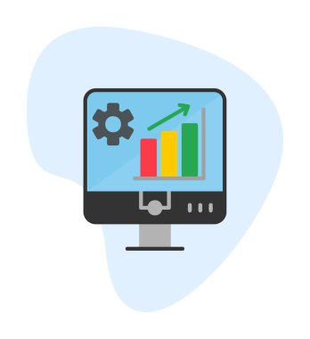 Pazar analiz simgesi vektör illüstrasyonu