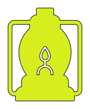 fener düz simgesi, vektör illüstrasyonu 