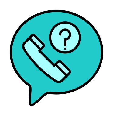 Basit kaçırılan çağrı simgesi, vektör illüstrasyonu