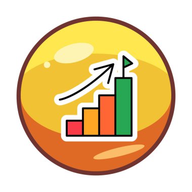 büyüyen grafik simgesi, vektör çizim