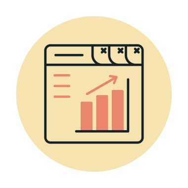 büyüme grafik simgesini, vektör çizim