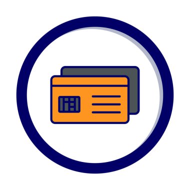 Kredi kartı simgesi, vektör illüstrasyonu basit tasarım