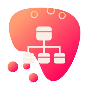 Modern Akış Çizelgesi simgesinin vektör çizimi                            