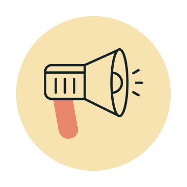 megafon ikonu. Hoparlör vektör illüstrasyonu. düz dizayn