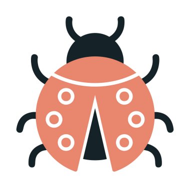  Basit grafik düz uğur böceği vektörü 