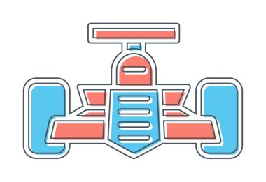 Yarış arabası ikonu vektör çizimi