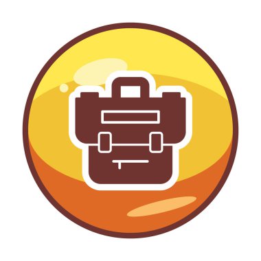 Çanta. Web simgesi basit illüstrasyon  