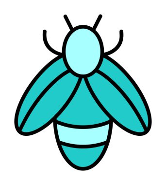 Şirin Arı simgesi, vektör çizim        