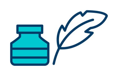 Quill ve Ink vektör simgesi
