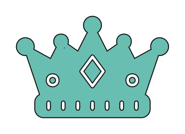 Taç düz simge vektör çizim