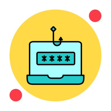 Phishing simgesi, düz tasarım illüstrasyon tasarımı