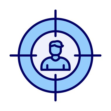 Hedef düz simge. Vektör illüstrasyonu