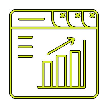 büyüme grafik simgesini, vektör çizim