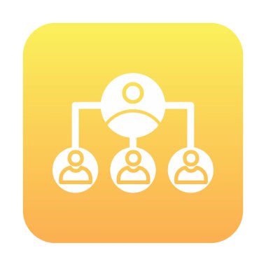 Basit Organizasyon hiyerarşisi simgesi, vektör illüstrasyonu