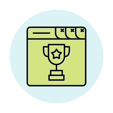 kupa ikonu vektör illüstrasyonu