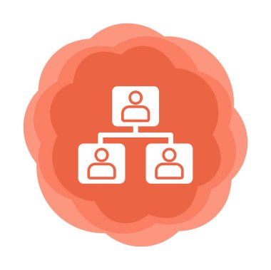 takım ağ simgesi, vektör illüstrasyonu 