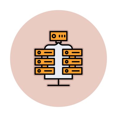 Ağ sunucu simgesinin vektör illüstrasyon tasarımı