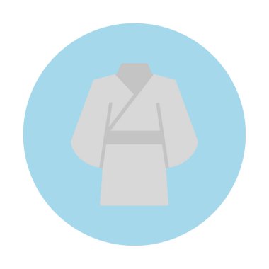 Japon kimonosu ana hatları ikon vektör illüstrasyon tasarımı