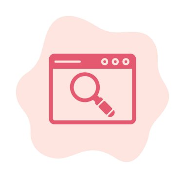 Basit Tarayıcı Arama simgesi, vektör illüstrasyonu