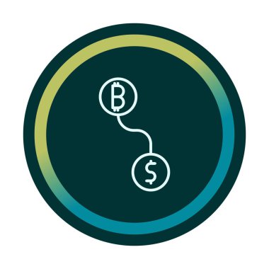 Bitcoin kripto döviz vektör çizimi 