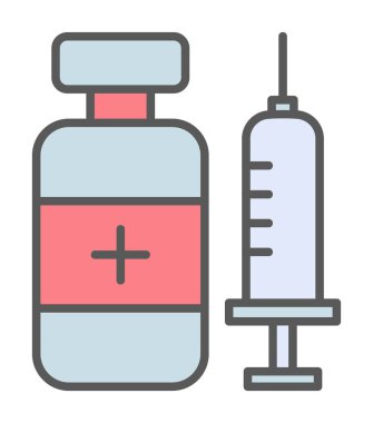 Aşı simgesi vektör tasarımlı şırınga