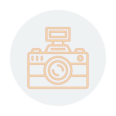 fotoğraf makinesi ikon vektör illüstrasyonu                      