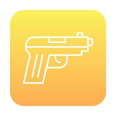 askeri tabanca ikonu vektör illüstrasyonu 