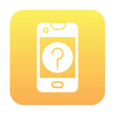 Yardım veya mobil destek simgesi, vektör illüstrasyonu 