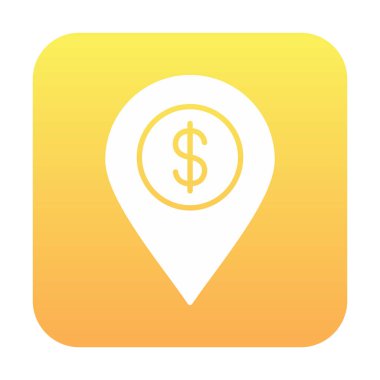 iğne imleci simgesi, vektör illüstrasyonu, Dolar Konumu                  