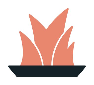 Çim simgesi, vektör illüstrasyonu 