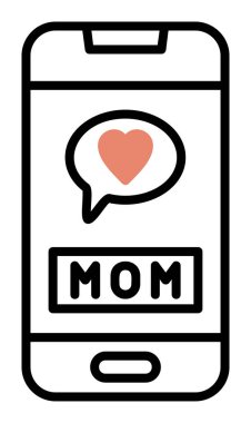 akıllı telefon simgesi, vektör illüstrasyonu basit tasarım