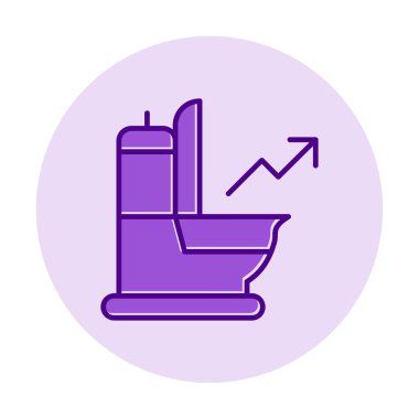 Ok simgesi vektör illüstrasyonlu idrar 