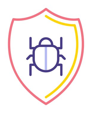 Antivirüs kalkan koruma vektörü çizimi 