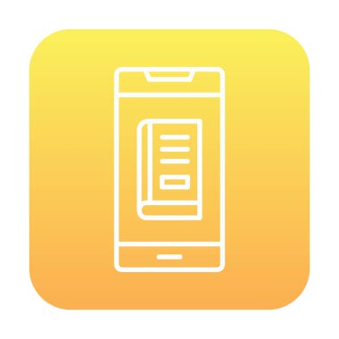 çevrimiçi kitap simgesi, vektör illüstrasyonu 