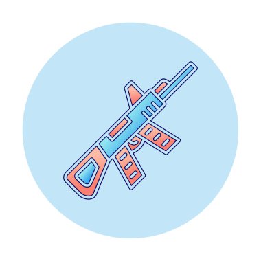 Makine Tüfeği vektör illüstrasyonu