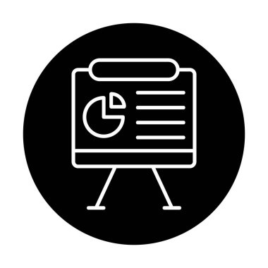 Sunum tahtası simgesi, vektör illüstrasyonu   