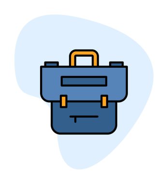 Çanta. Web simgesi basit illüstrasyon  