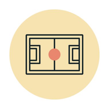 Basit düz futbol ikonu vektör illüstrasyonu