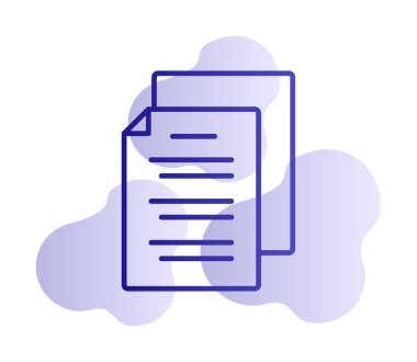 belgelerin vektör çizimi simgesi  